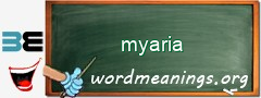 WordMeaning blackboard for myaria